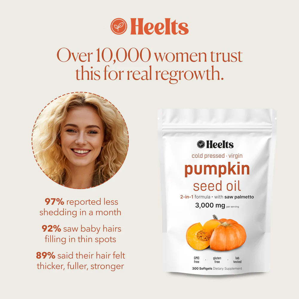 Pumpkin Oil Softgels – Stops Shedding, Boosts Growth & Restores Natural Thickness