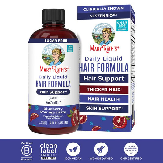 MaryRuth’s Root Radiance — Liquid Hair Support (SesZenBio + Biotin, Vitamin C)
