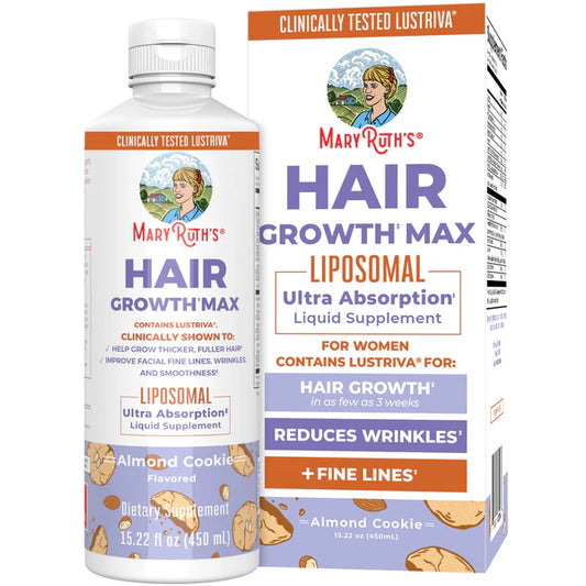 MaryRuth’s Hair Growth Max Liposomal with Lustriva® — 10,000 μg Biotin (Magnesium Biotinate) & Pumpkin Seed Oil