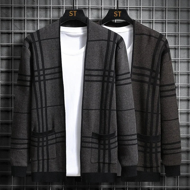 MONTROSE PLAID KNIT CARDIGAN