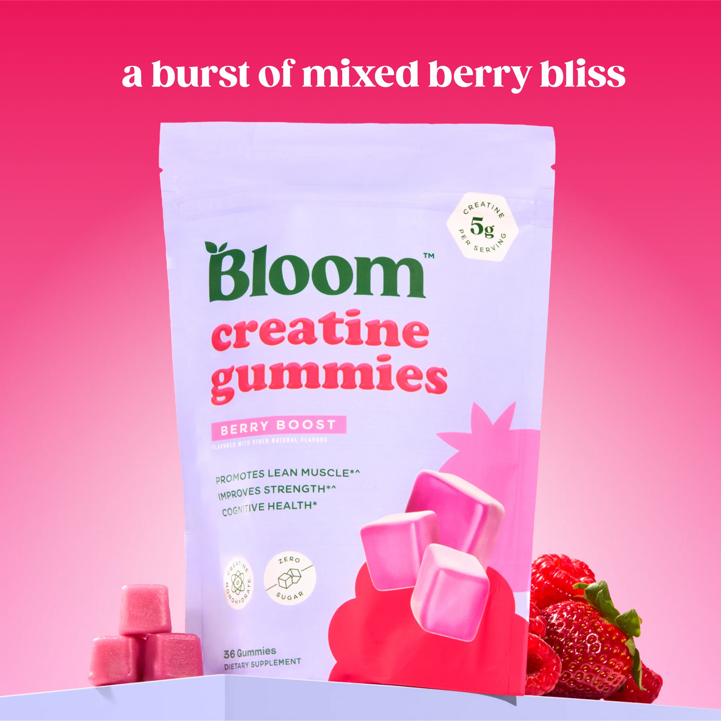 Bloom Nutrition Creatine Gummies — 5 g Creatine Monohydrate per Serving