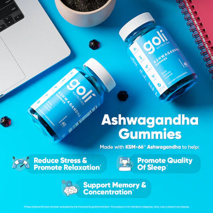 Goli Best-Sellers Trio — Apple Cider Vinegar, Ashwagandha KSM-66® & Matcha Mind (with Cognizin®) | Vitamins D2, B9 & B12 | 3 Bottles