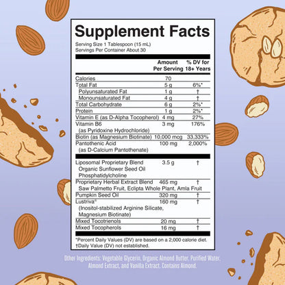 MaryRuth’s Hair Growth Max Liposomal with Lustriva® — 10,000 μg Biotin (Magnesium Biotinate) & Pumpkin Seed Oil