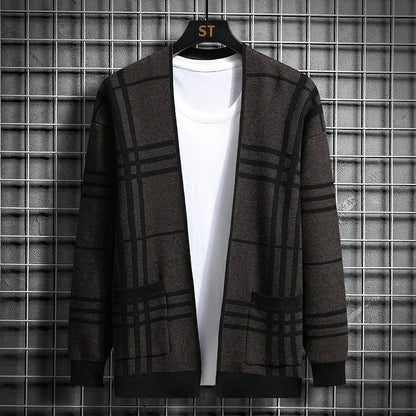 MONTROSE PLAID KNIT CARDIGAN