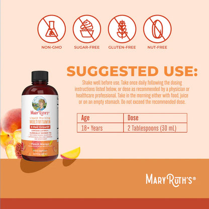 MaryRuth’s Liquid Multivitamin with Lustriva® — Thicker-Looking Hair & Smoother-Looking Skin