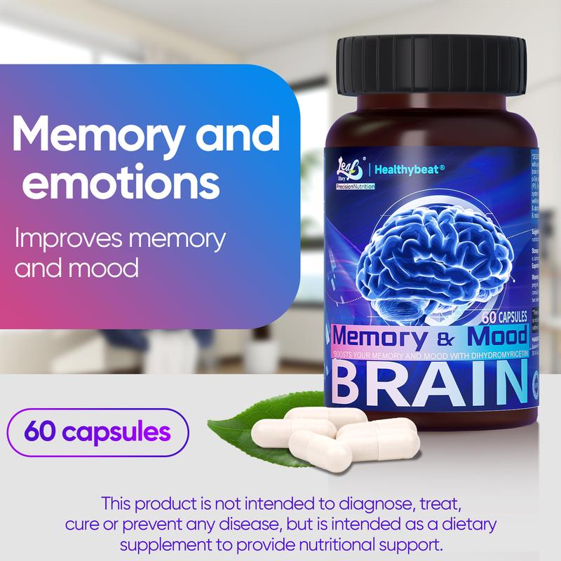 LeafStory Nootropic — Memory & Focus Support | Phosphatidylserine, Dihydromyricetin, Vitamins B6, B12 & Folate