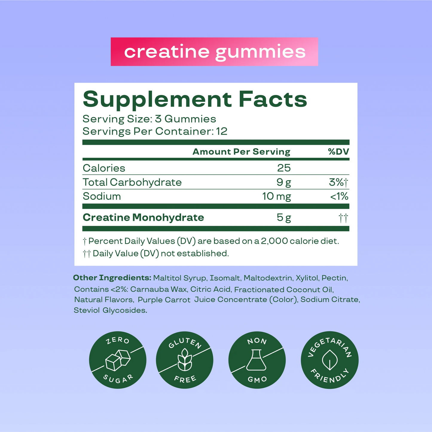 Bloom Nutrition Creatine Gummies — 5 g Creatine Monohydrate per Serving