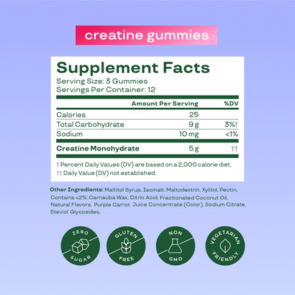 Bloom Nutrition Creatine Gummies — 5 g Creatine Monohydrate per Serving