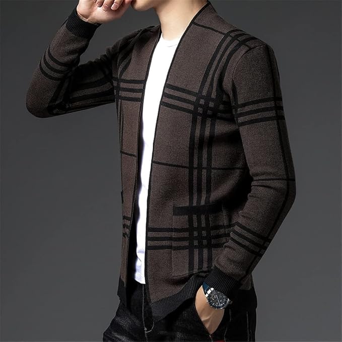 MONTROSE PLAID KNIT CARDIGAN