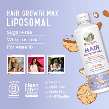 MaryRuth’s Hair Growth Max Liposomal with Lustriva® — 10,000 μg Biotin (Magnesium Biotinate) & Pumpkin Seed Oil