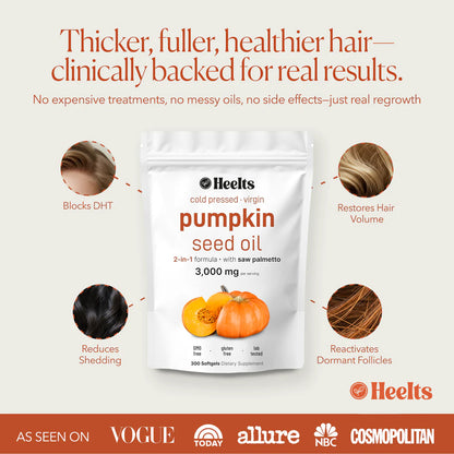 Pumpkin Oil Softgels – Stops Shedding, Boosts Growth & Restores Natural Thickness