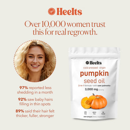 Pumpkin Oil Softgels – Stops Shedding, Boosts Growth & Restores Natural Thickness
