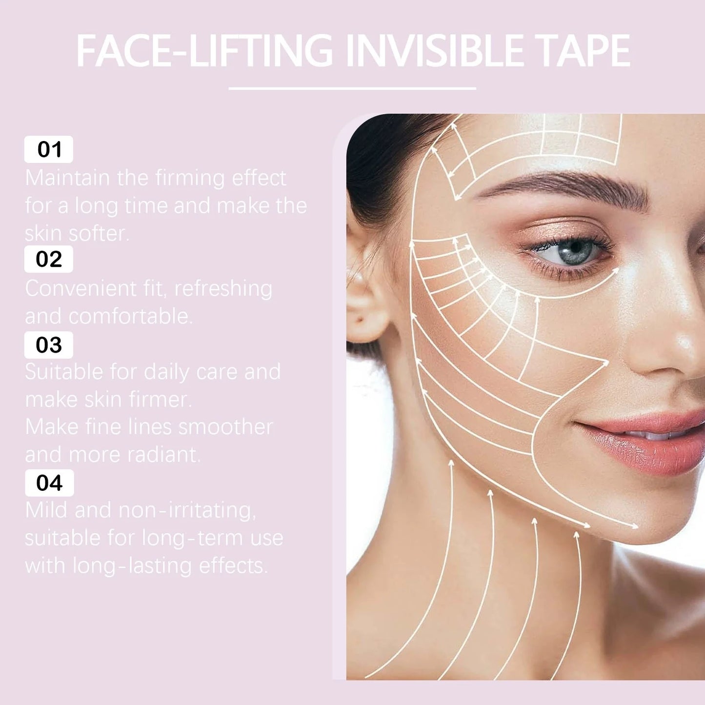 InvisiLift™ | Invisible Adhesive Tape for Facial Lifting